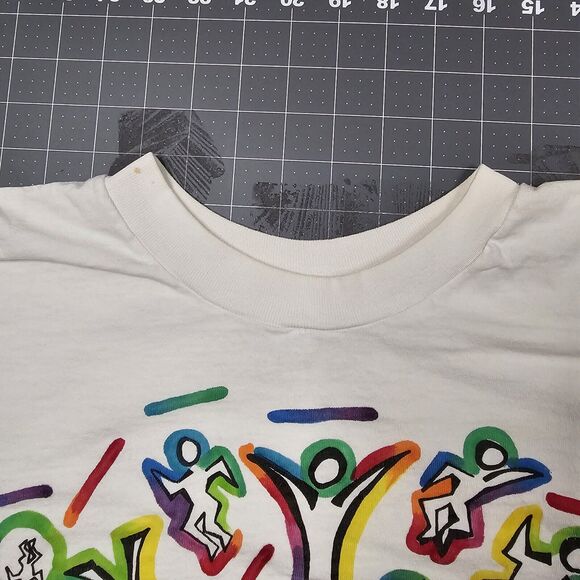 Vintage World View Tshirt XXL Peace Love Harmony Coexist 90s Single Stitch Retro - Picture 4 of 13